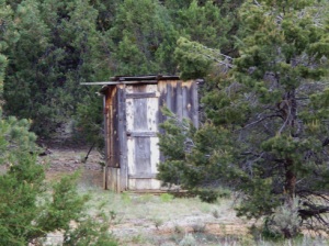 Outhouse at the Turpen Ranch in Pine Haven, NM